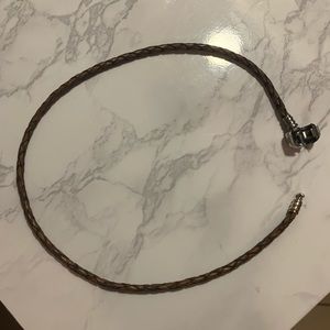 Pandora Brown Leather Double Wrap bracelet